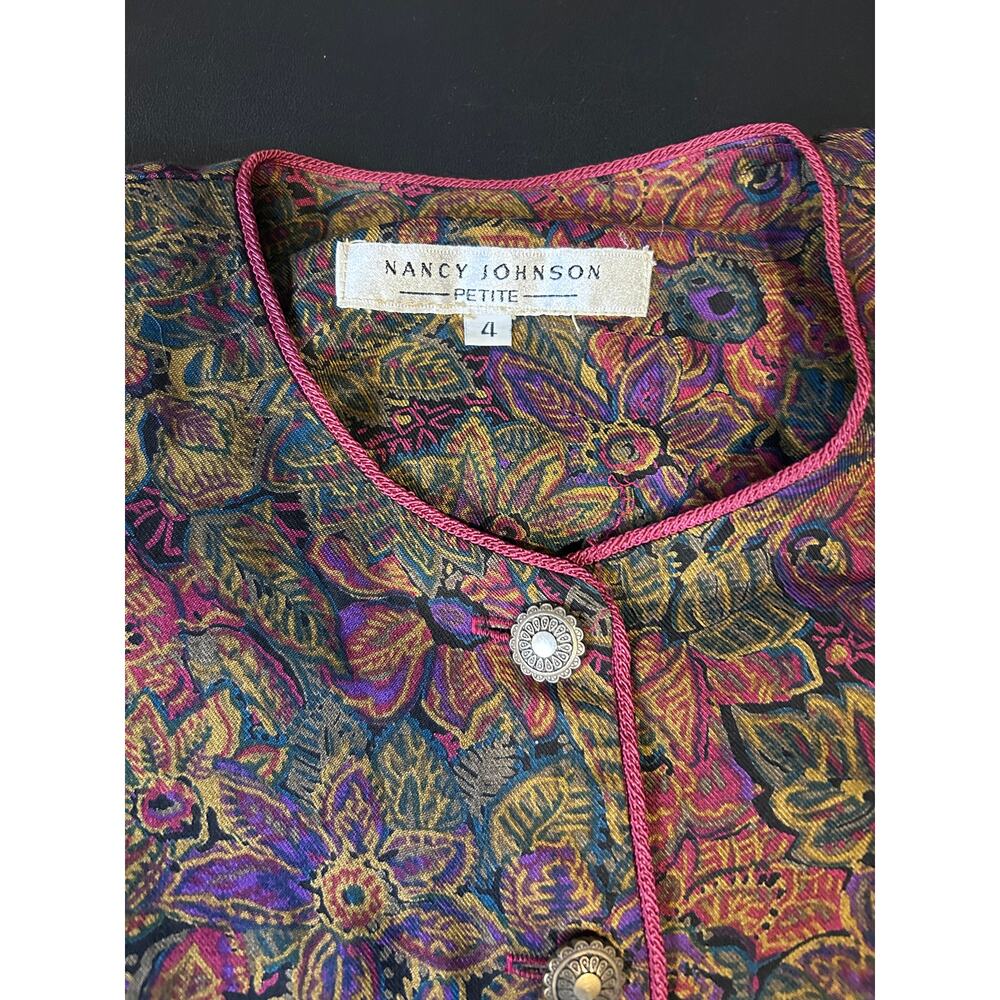 Vintage Nancy Johnson Paisley Skirt Set, Size 4P - Picture 2 of 7